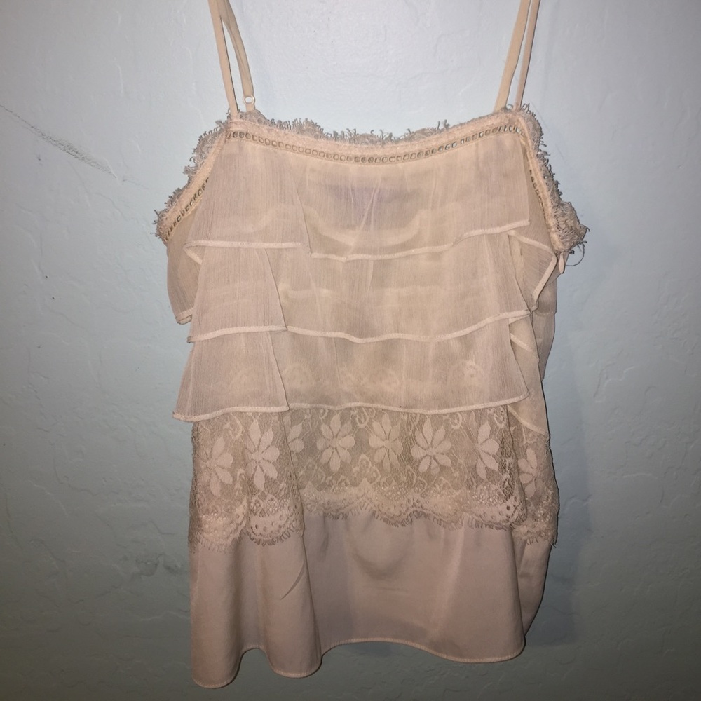 Cream colored lace tank top from American Eagle